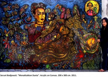 Frida Kahlo Painting - Frida por Seruni Bodjawati feminismo Frida Kahlo